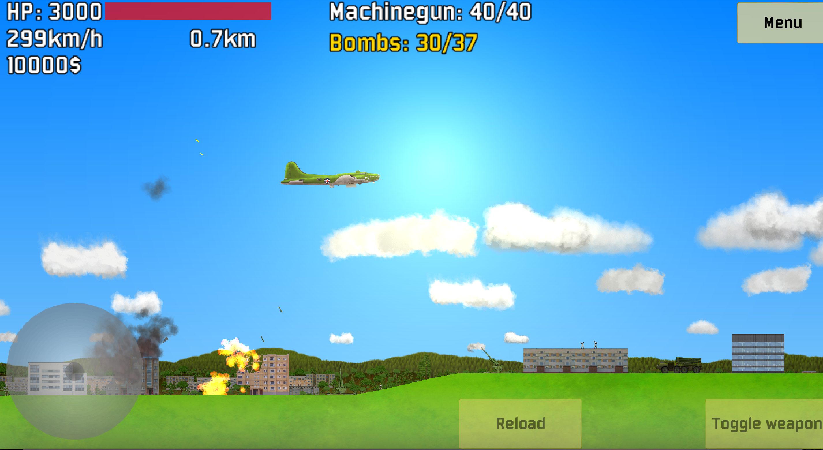 B-17 on bombing run